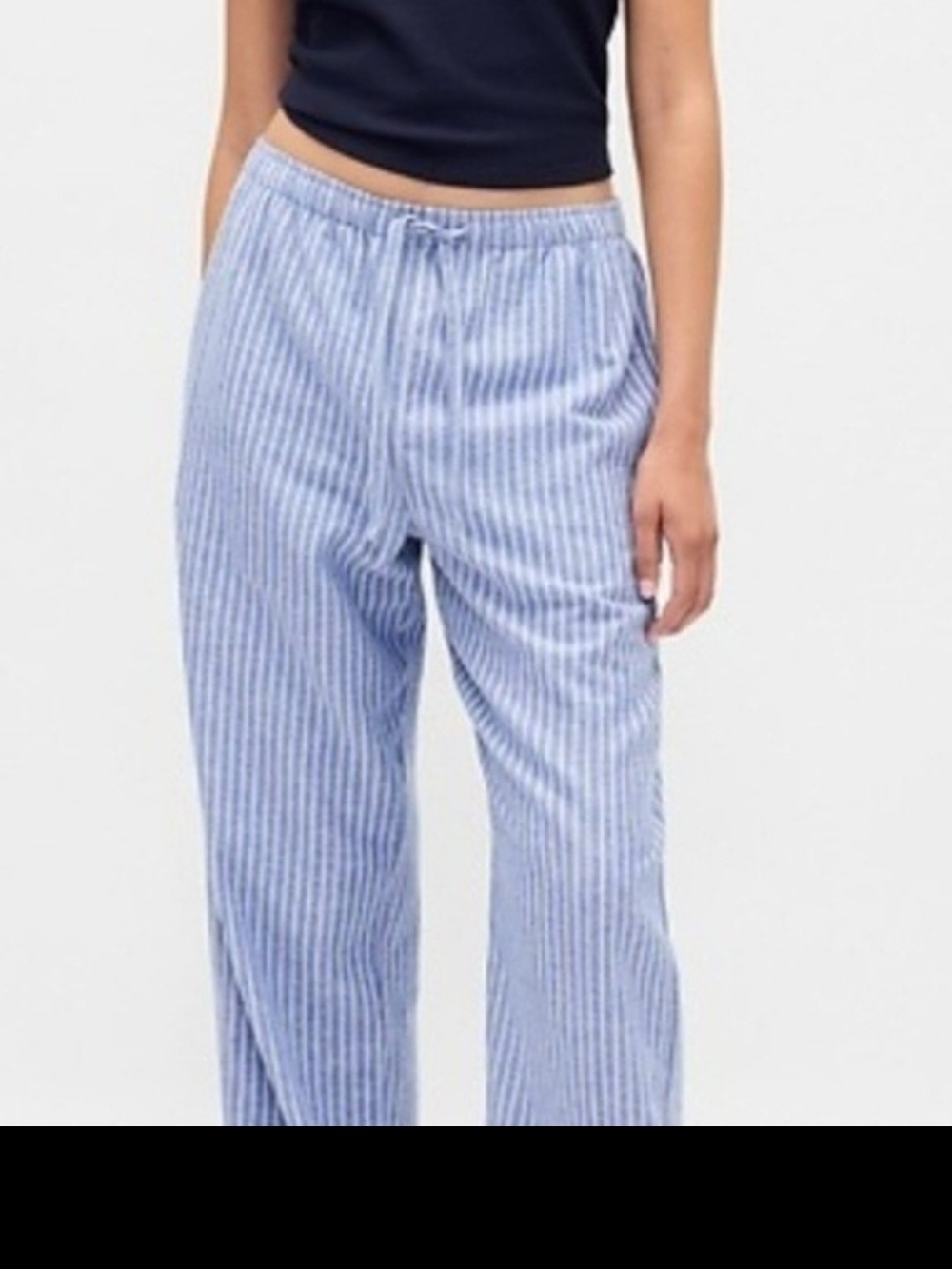 GAP Blue and White Striped Pull-On Pajama Pants 100% Cotton